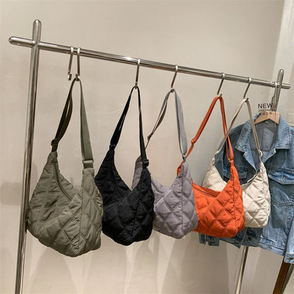 Nylon Padded Short Handle Totes Purse Big Handbags Soft Shoulder Bags Nylon 1 PC