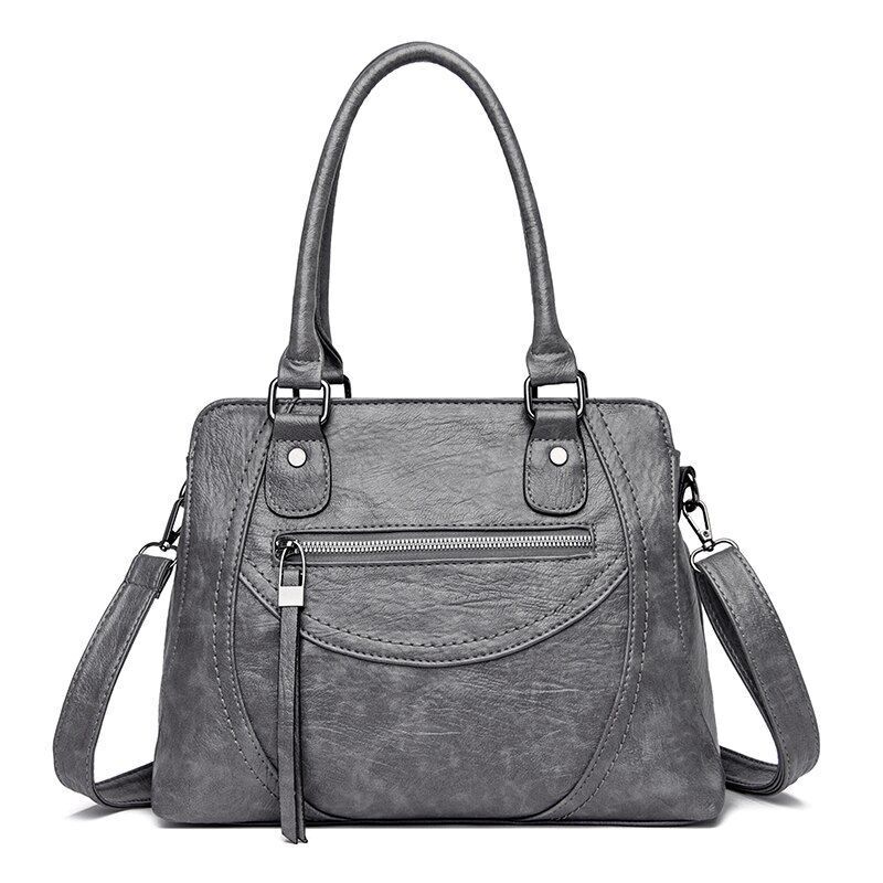 Polyester Shoulder Bag Large Capacity Retro Messenger Casual Tote Bag 31*14*24CM