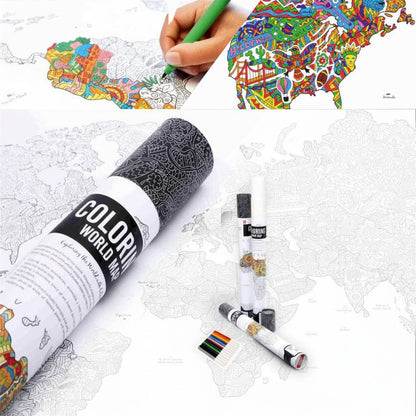 Coloring Poster- World Map