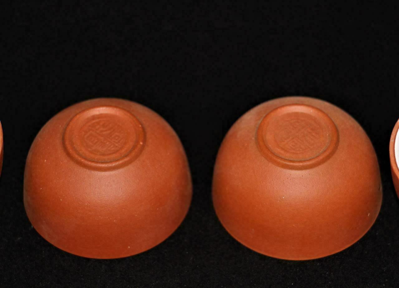 4 Pcs Chinese Yixing Zisha 25ml Clay Tea Cup
