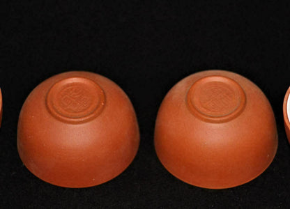 4 Pcs Chinese Yixing Zisha 25ml Clay Tea Cup