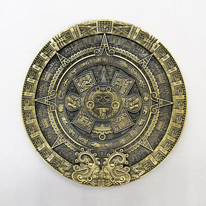 80mm Old Maya Bronze Commemorative Coins Mexico Prophecy Calendar Pyramid Aztec