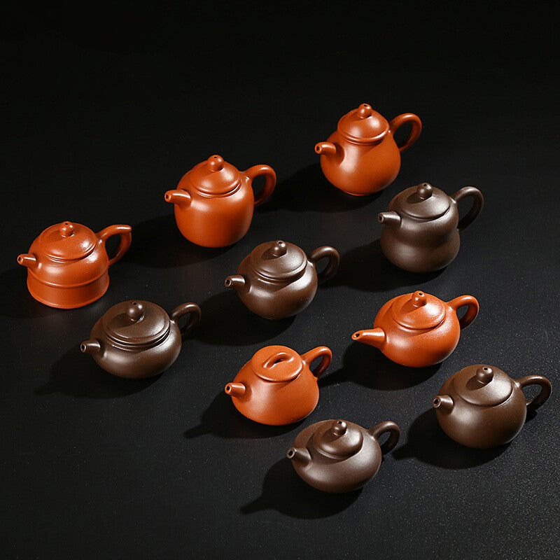 mini tea pot yixing zisha purple clay red stoneware xishi pot table decoration