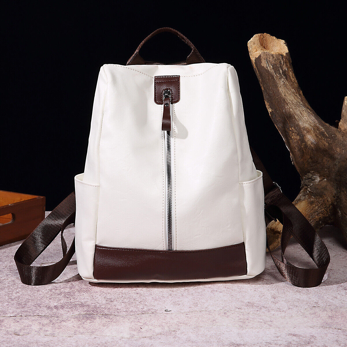 Soft Leather Women's Backpack Shoulder School Bag Retro Travel Bags