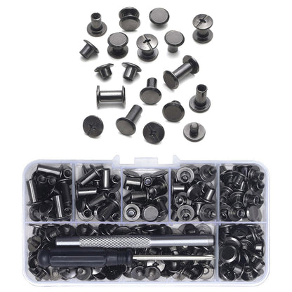 110set/pack 6 sizes Iron Material Chicago Screws For Home DIY Leather Working