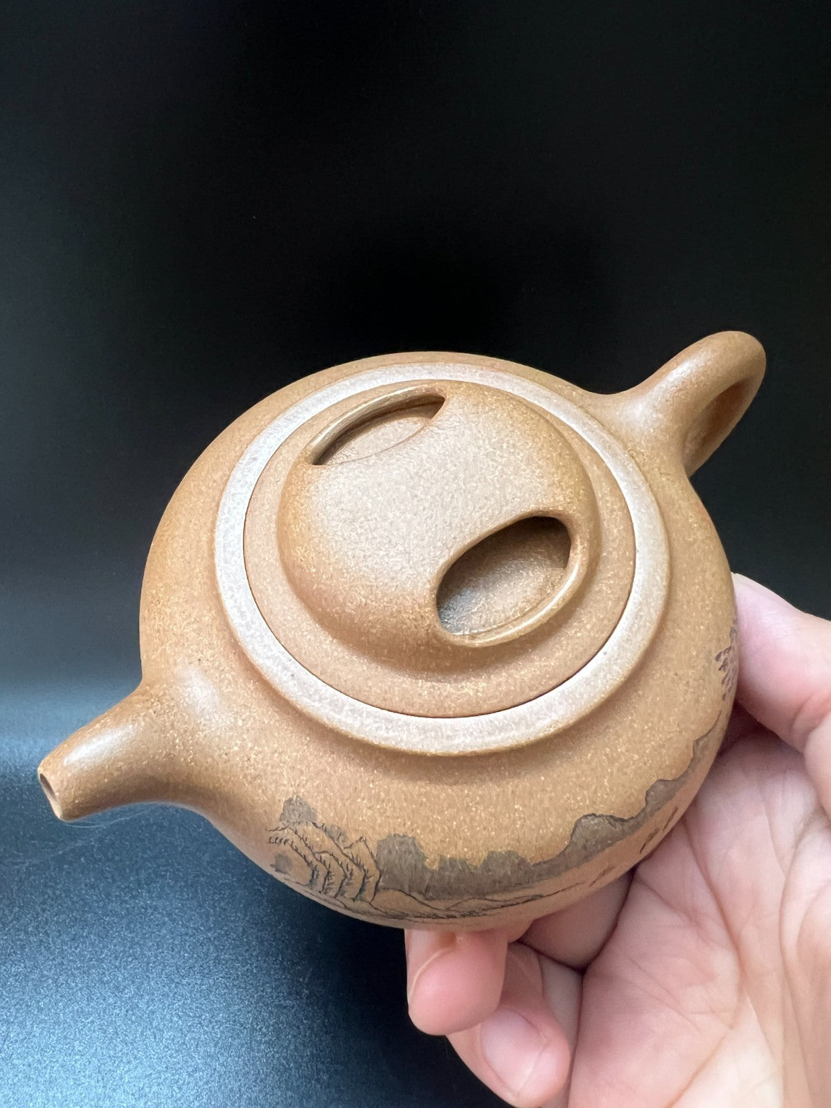 210cc chinese Yixing Handmade Zisha Duan clay Teapot NiuGai Hu Tea Pot