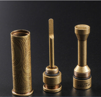 New Pure Brass Tobacco Pipe Tamper Cigar Needle Dredge Pipe Cleaning Tool