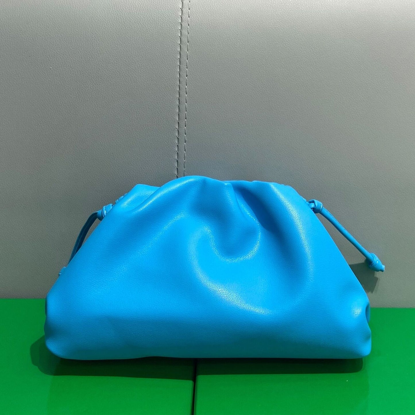 Cow Leather Cloud Bag Shoulder Bag Small Crossbody Dumpling Shape Handbag Clutch