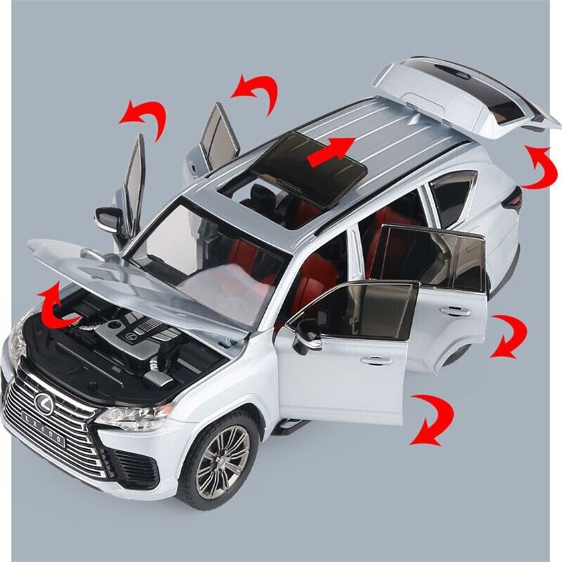 1:24 Lexus LX600 SUV Diecast Model Car Toy Vehicle Gift Sound & Light Collection