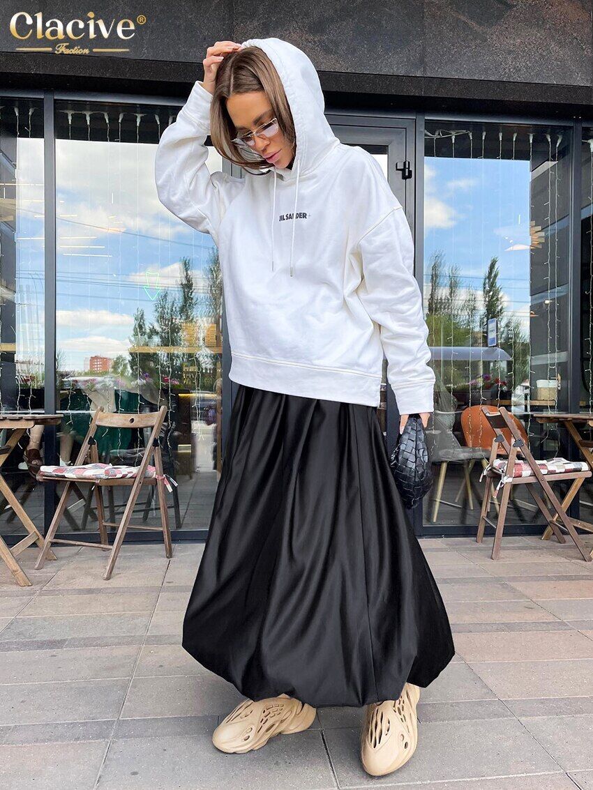 Women Office Lady Ankle-Length Skirt Casual Loose Skirt Female Clothes