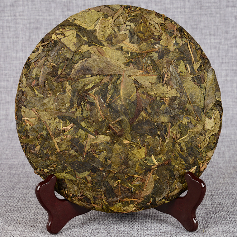 357g Puerh Tea Hundred Year Old Tree Raw Tea Cake Golden Leaf Puerh Tea Cake