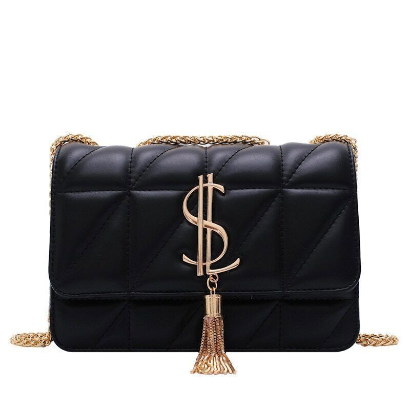 Handbag Tassel Square Bag Girl Pu Women Handbags Lock Shoulder Bags