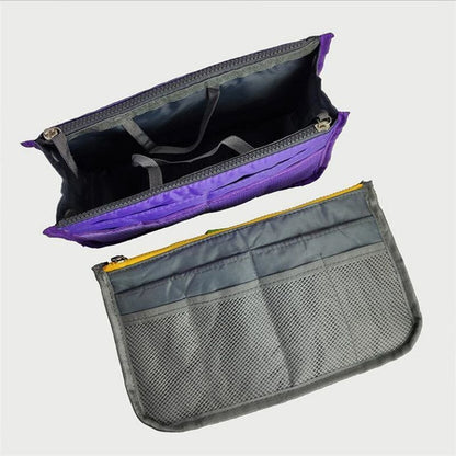 Tote Cosmetic Bag Double Zipper Makeup Bag Toiletries Large Nylon Travel Insert
