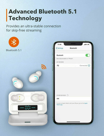 Auriculares Inalambricos Bluetooth 5.0 Audifonos impermeables para Telefonos Cel