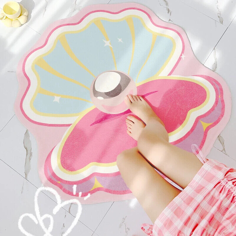Door Mats Polyester Art Creative Shell Carpet Soft Bedroom Area Rugs Room Decors