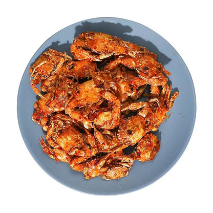 Tasty Snack: Crispy Sweet & Spicy Small Crabs. 55g per Bag.