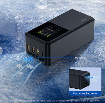 LKTOP 3-Channel Fast Charger for DJI Matrice 4 – 200W Triple Battery Charging