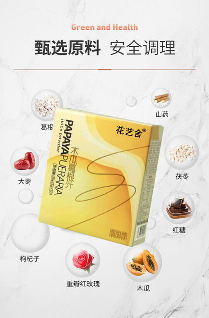 Papaya Kudzu Juice Solid Drink Punch Vitamin Collagen Summer Drink 50g