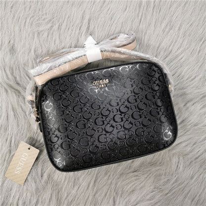 Fashion Embossed Crossbody Handbag Top Zip Satchel Women Shoulder Bag Square Bag
