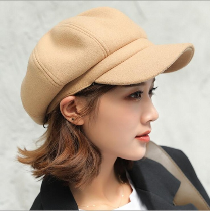 Caps New Arrive Women Newsboy Cap Baker Peaked Beret Driving Hat Sunscreen Hats