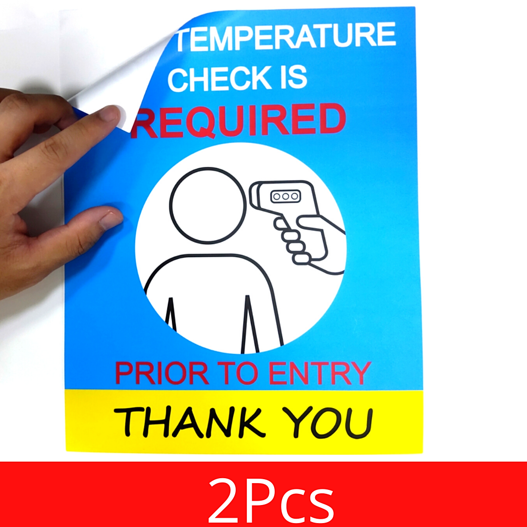 Sticker- FACE MASK REQUIRED sign -VINYL 8 X 10" (2 pack)