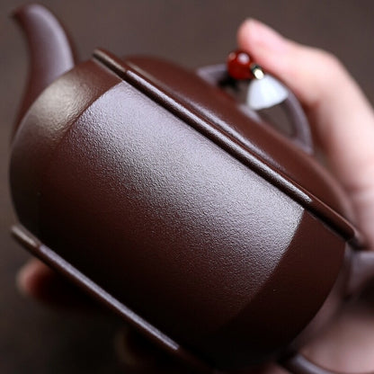 On Sales China Tea Pot 320ml Real Yixing Zisha Purple Grit 10 Infuser Holes Pot