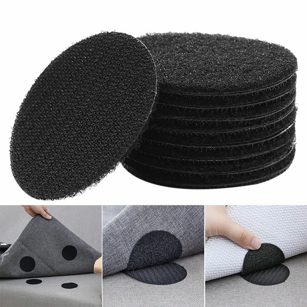 20pcs/10 Pairs Anti Curling Carpet Tape Rug Gripper Secure Sheets Corners Flats