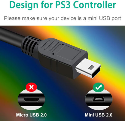 3FT Mini USB Data Sync Charger Charging Cable Cord SatNavs, Dash Cam Lot