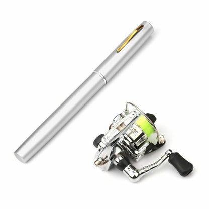 Fishing Rod Reel Pen 1M / 1.4M Pocket Collapsible Combo Mini Kit 7 Colors Shape