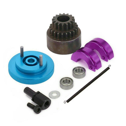Blue 16-21T Clutch 1/10 Flywheel Bearing Double Gear Set For HSP 94122 02023 A