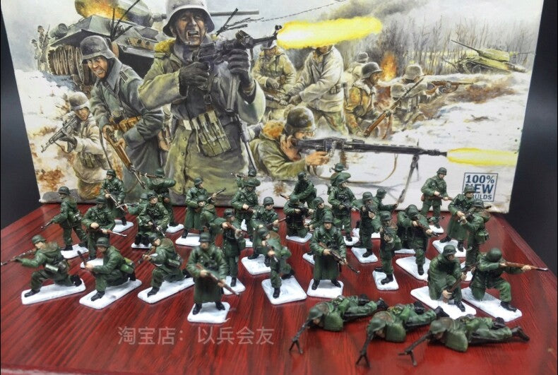 1/72 36Pcs World War II German winter infantry soldier model Stalingrad