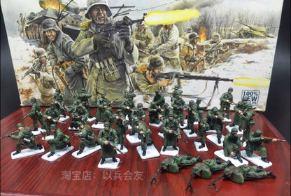 1/72 36Pcs World War II German winter infantry soldier model Stalingrad