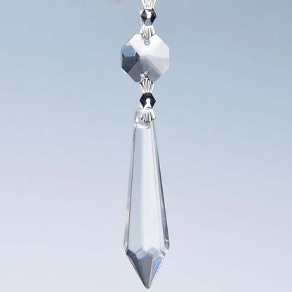50 Clear Glass Crystals Chandelier Lamp Prisms Parts +38mm Hanging Drops Pendant