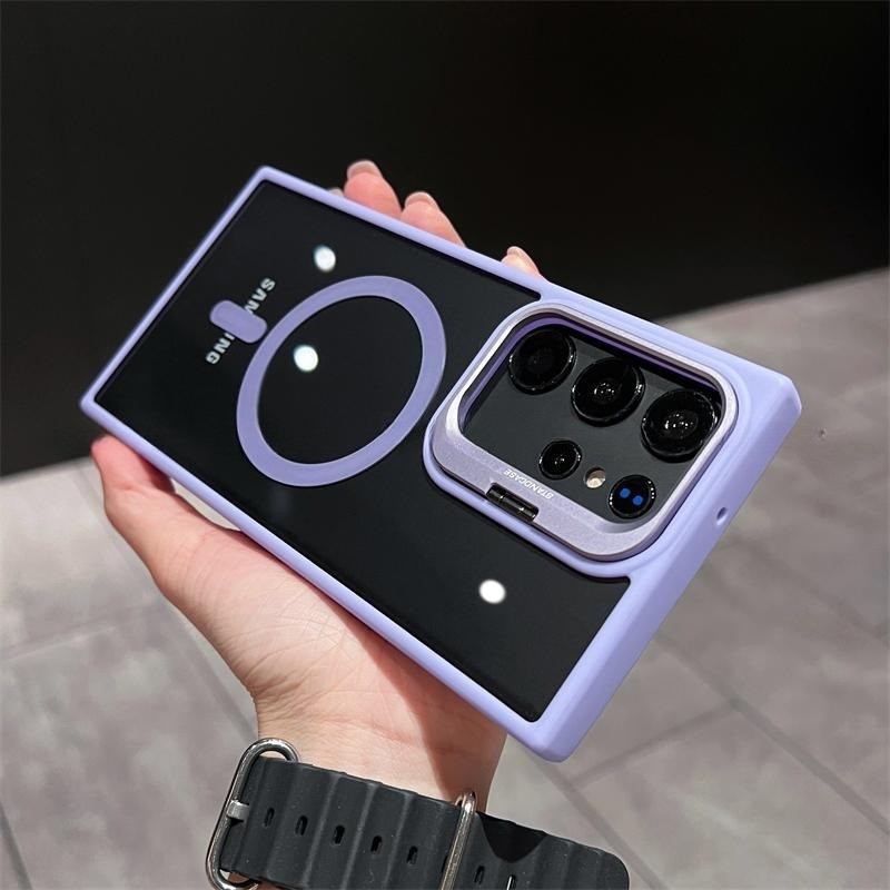For Samsung Galaxy S25 Ultra S24 S23 S22 Kickstand Mag Safe Case+Lens Protector