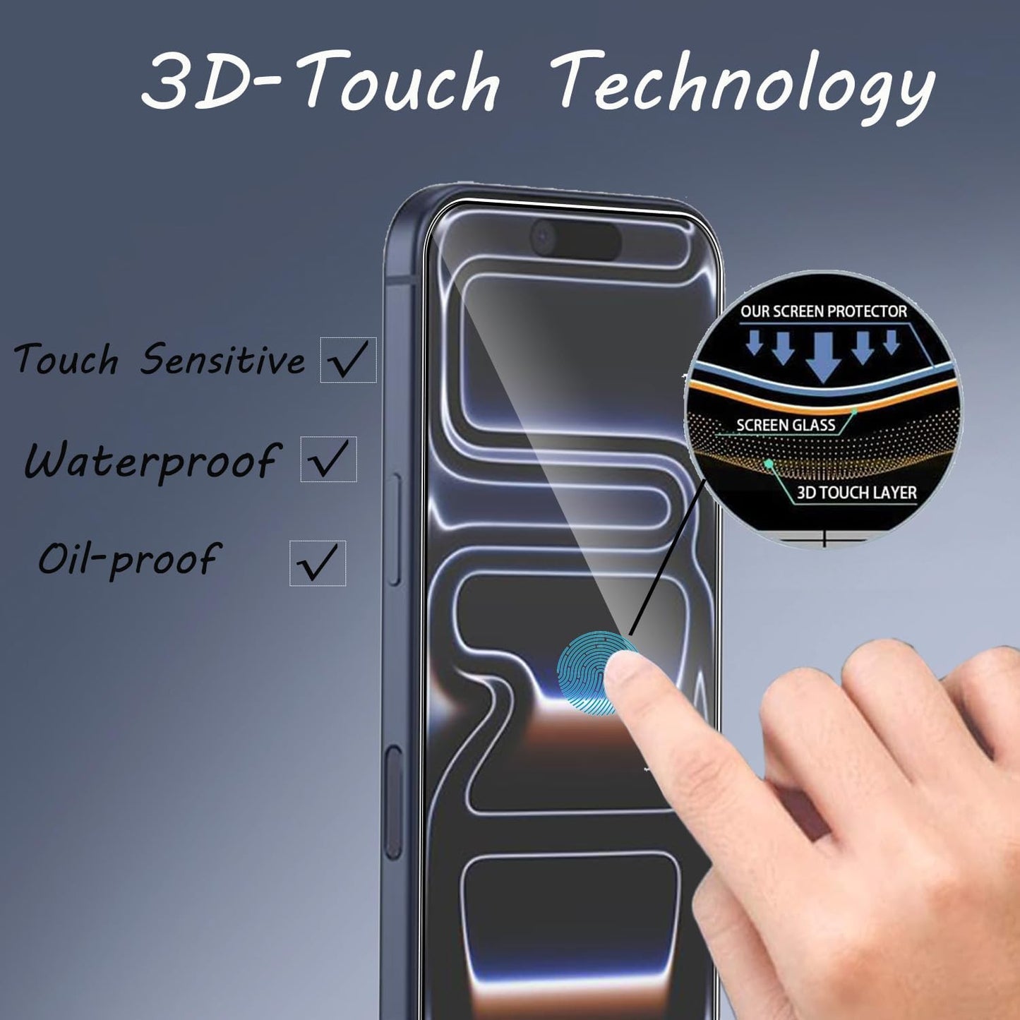 2 Pack Front Screen and 2 Back Glass Protector Compatible with Iphone 17 Pro Max