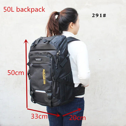 80L 50L Men's Backpack Travel Sports Hiking Backpack School Bag Pack Women