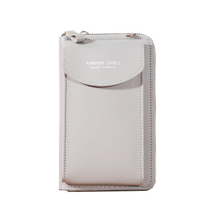 Wallet Diagonal Synthetic Phone Clutch Bag Purse Large Travel Card Holder Cover