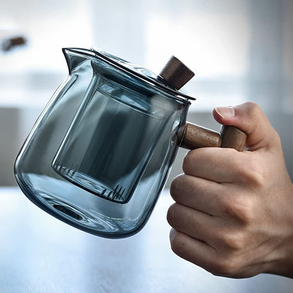 450ml Teapot Filter Tea Water Separation Kettle Heat Resistant Kung Fu Tea Set