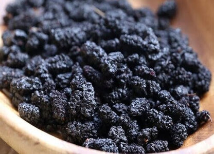 1 LB DRIED BLACK MULBERRIES FOR NATURAL SNACKS/TEAS