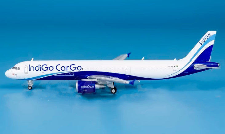 1:400 JC Wings IndiGo Cargo AIRBUS A321 Aircraft Plane Diecast Airplane Model