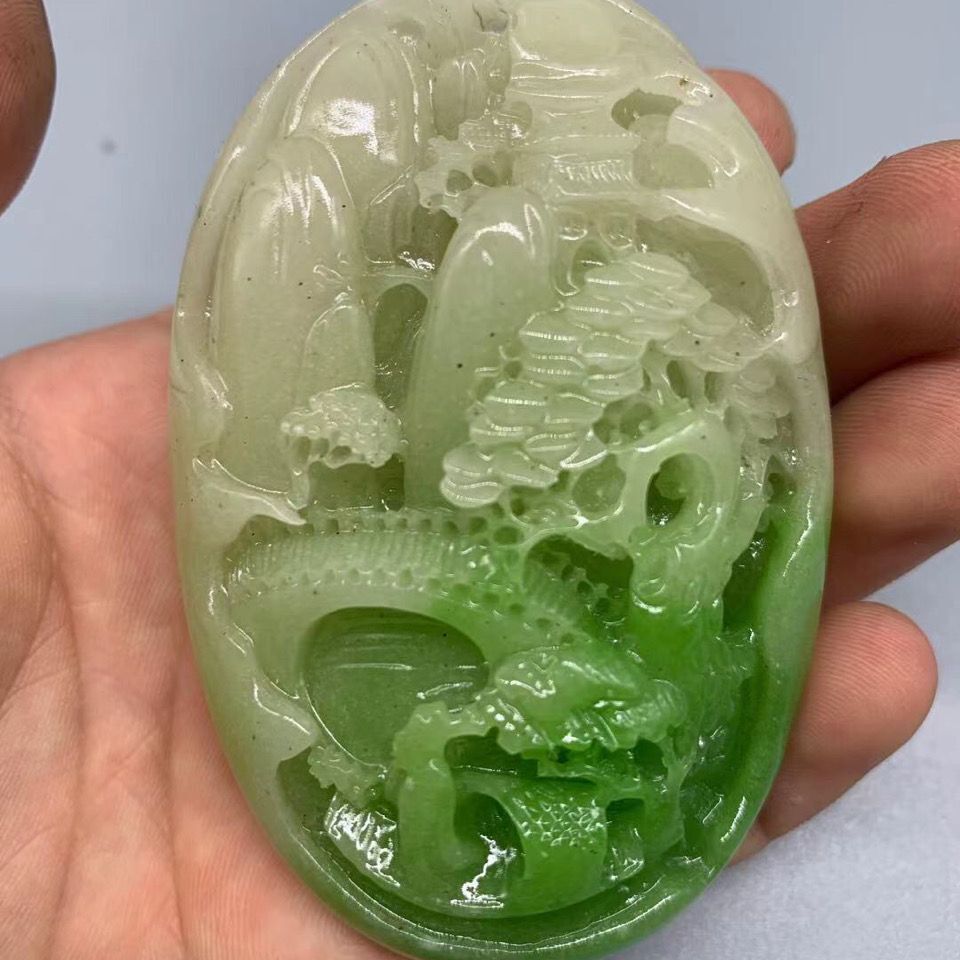 Jade and Stone Landscape Art Decor for Landscape Painting