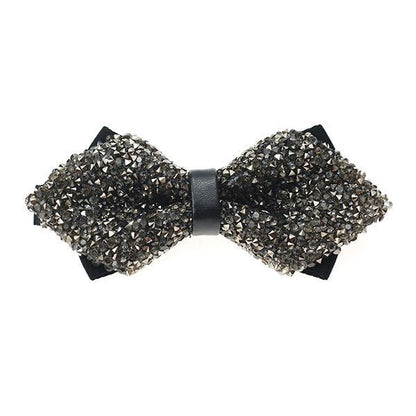 Men Bowtie Diamond Luxury Crystal Gem Tie Fashion Wedding Party Neckwear Banquet