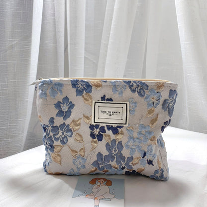 Romantic Cosmetic Bag Fabric Clutch Fresh Makeup Travel Organizer Storage Pouch
