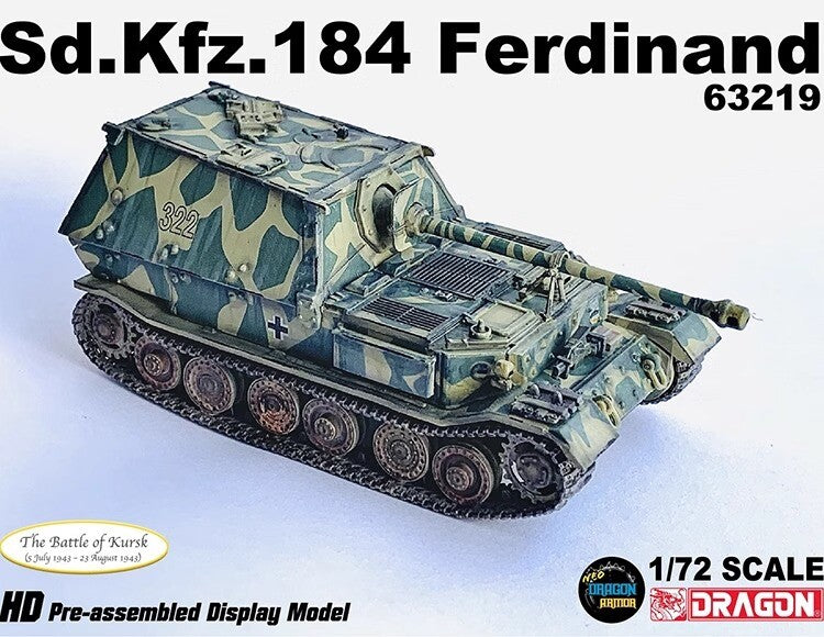 Dragon 1/72 German Ferdinand Anti-tank Jagdpanzer Kursk 1943 Model 63219