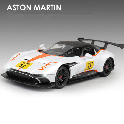 1:22 Aston Martin GT Diecast Model Toy Car Collection Vehicle Sound Lights Gift