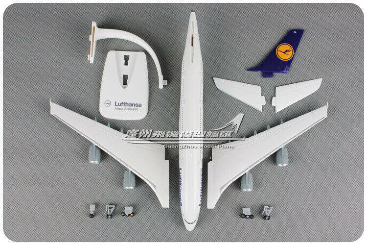 1:250 30CM Lufthansa AIRBUS A380 Passenger Airplane ABS Plastic Aircraft Model