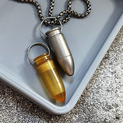PEI Titanium Waterproof Pill Holder Case Organizer Container Keychain EDC Gift
