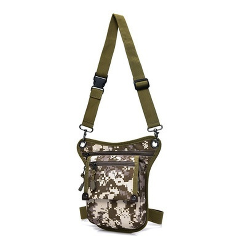 New Metal Detector Camouflage Bag Drop Leg Finds Pouch with Waist Shoulder Belt