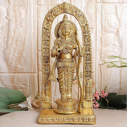 Brass Hindu God Lord Ram Lalla Shri Ram Idol Statue Figurine Sculpture