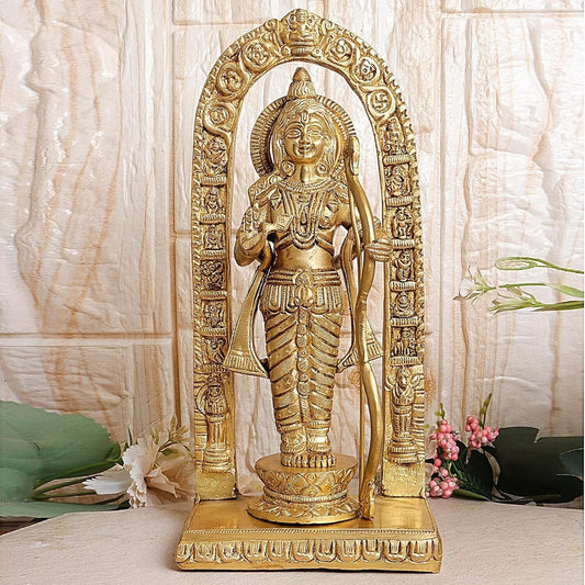 Brass Hindu God Lord Ram Lalla Shri Ram Idol Statue Figurine Sculpture